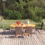 The Living Store Vrtna jedilna garnitura 7-delna poli ratan rjava - Jedilna Garnitura, (21478601) | Shoptok.si