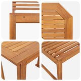  4-delni vrtni jedilni set iz trdnega akacijevega lesa | Shoptok.si