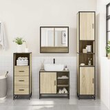  3-dijelni set kupaonskog namještaja boja hrasta sonome drveni | shoptok.hr