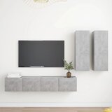 vidaXL 4-dijelni set TV ormarića siva boja betona od iverice Cijene
