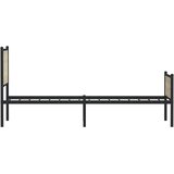  Metalni okvir kreveta bez madraca boja hrasta sonome 107x203 cm | shoptok.hr