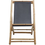  Ležaljka od bambusa i platna tamnosiva | shoptok.hr