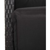 5-dijelni vrtni blagovaonski set s jastucima od poliratana crni Crna 90 cm table length | shoptok.hr