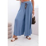 Kesi Włoski Women's wide-leg viscose trousers Denim | shoptok.hr