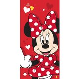 Jerry Fabrics Crveni pamučan dječji ručnik 70x140 cm Minnie "Red heart" – | shoptok.hr
