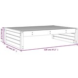  Vrtni tabure 120 x 80 cm od impregnirane borovine | shoptok.hr