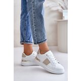 Boto Fashionable Women's Sneakers On Platform Made Of Eco Leather Beige | Shoptok.si