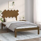  Posteljni okvir medeno rjav 100x200 cm trden les, (20684761) Cene