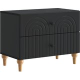  Noćni ormar s ladicama Crna 62 x 34,5 x 48 cm Konstruirano drvo | shoptok.hr