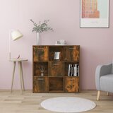 vidaXL Knjižna omara dimljeni hrast 90x30x90 cm inženirski les Cene