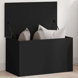 vidaXL Škatla za shranjevanje črna 60x35x35 cm inženirski les Cene