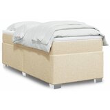 vidaXL Okvir kreveta s oprugama i madrac krem 80x200 cm od tkanine | shoptok.hr