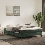 The Living Store Posteljni okvir temno zelen 140x200 cm žamet - Box Spring Posteljni Okvir, (21488278) Cene