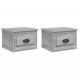 The Living Store Stenska nočna omarica 2 kosa siva sonoma 41,5x36x28 cm - Stenska Nočna Omarica, (21421025) | Shoptok.si