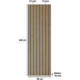 Novel AKUSTIČNI PANEL Eiche natur Premium, 3-seitig furniert 56/240/1,6 cm | Shoptok.si