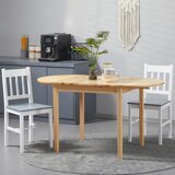  Sklopivi drveni blagovaonski stol za 6 osoba s dizajnom preklopne ploče 140 x 70 x 75 cm prirodno drvo | shoptok.hr