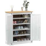  Ormar za cipele Bijelo 86 x 38.5 x 1080 cm Čvrsto borovo drvo - Bijelo | shoptok.hr