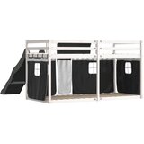  na kat s toboganom i zavjesama bijelo-crni 90 x 200 cm | shoptok.hr