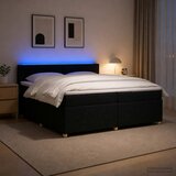  Boxspring krevet s madracem Crna 200 x 200 cm Tkanina | shoptok.hr