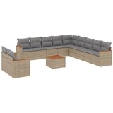 Maison Chic Seti vrtnega pohištva - Vrtna garnitura - Vrtni pohištvo set 12-delna z blazinami bež poli ratan, (21809087) | Shoptok.si