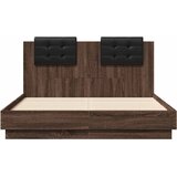  Okvir za krevet s uzglavljem boja smeđeg hrasta 120x190 cm | shoptok.hr