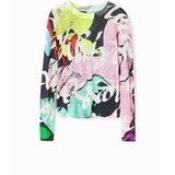 Desigual Pulover 'Thin Gauge' roza / crvena / crna / prljavo bijela Cijene