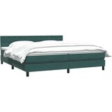 Box spring postelja z vzmetnico temno zelena 180x220 cm žamet, (22011349) | Shoptok.si