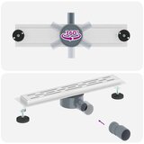  362 Stepeni Odvod za Tuš s Dizajnom Vodilice Srebrno 50 cm | shoptok.hr