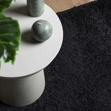  Čupavi moderni tepih s visokim vlaknima crni 80x150 cm | shoptok.hr