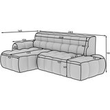 ELTAP Bež raztegljiva kotna sedežna garnitura (desni kot/z ležalnikom) Ceedro – | Shoptok.si