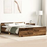 vidaXL Posteljni okvir brez vzmetnice star les 135x190 cm Cene