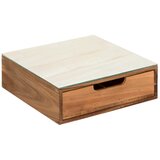 Five Kutija za kapsule kafe sa fiokom 30x30x7,9 cm drvo staklo braon (190135) | ePonuda.com