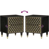  Nočna omarica 2 kosa 40x33x46 cm trdna borovina | Shoptok.si