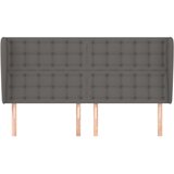  Uzglavlje s ušima sivo 163x23x118/128 cm od umjetne kože | shoptok.hr