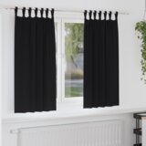 vidaXL Zavjese za zamračivanje 2 pcs Crna 175 x 140 cm Poliester | shoptok.hr