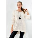 Kesi Sweater with necklace light beige | Shoptok.si