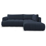 Bobochic Paris Temno modra raztegljiva/s prostorom za shranjevanje kotna sedežna garnitura (desni kot/v obliki črke L) Fuji – | Shoptok.si