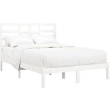  Okvir za krevet od masivne borovine bijeli 140 x 190 cm | shoptok.hr