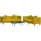  2-dijelni set sofa s jastucima žuti baršunasti | shoptok.hr
