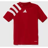 Adidas Dječja majica kratkih rukava FORTORE23 JSY Y boja: crvena, s tiskom, IK5744