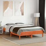 vidaXL Okvir kreveta voštano smeđi 120 x 190 cm od masivne borovine | shoptok.hr
