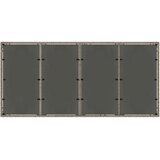  Vrtni stol sa staklenom pločom sivi 190x90x75 cm od poliratana | Eponuda.com