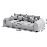 Ropez Temno siva raztegljiva sedežna garnitura iz rebrastega žameta 310 cm Vanessa – | Shoptok.si