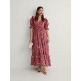Reserved maxi obleka z vzorcem - večbarvno | Shoptok.si