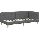  Kutni okvir kreveta Tamno siva 90 x 200 cm tkanina | shoptok.hr