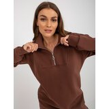 My Red Lips Sweatshirt-EM-BL-773.16P-dark brown | Shoptok.si