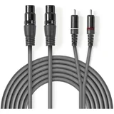 Mikrofonski kabal 2xXLR 3PIN na 2xRCA 3m