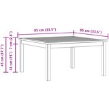  Kava Stol Svijetla akacija 85 x 85 x 45 cm Čvrsto drvo akacije | Eponuda.com