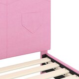 Krevet za djecu s uzglavljem Ružičasta 90 x 200 cm tkanina | shoptok.hr