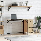 vidaXL Računalniška miza sonoma hrast 131x48x75 cm inženirski les | Shoptok.si